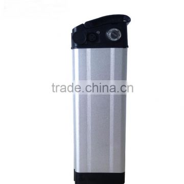 24V18.2AH Ebike Battery Pack(Silver Fish case) with ICR18650-26HM cells for electric bike