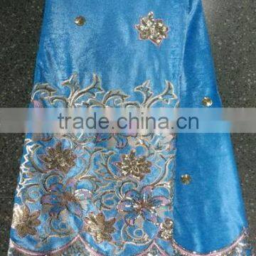 2014 hot sell high quality african velvet lace fabric rv1-5