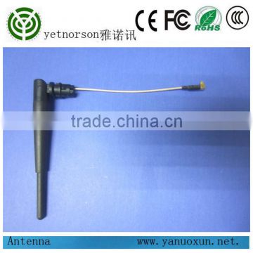 2.4g /5.8g rubber antenna with rg 178 cable and right angle mmcx connector