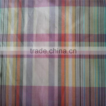 100% cotton yarn dyed woven voile fabric color stripe plaid pattern shirt fabric