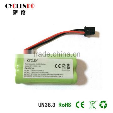 From China suppier 2.4v 5/4AAAA*2 500mah ni mh battery pack 2.4v ni mh battery pack