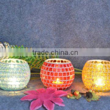 ball glass candle holder for holiday