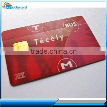 Standard CR80 pvc contact smart card with chip