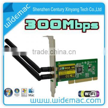 PCI 300Mbps 300M 802.11b/g/n Wireless WiFi Card Adapter for Desktop PC Laptop