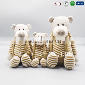 Accept Custom Bear with Coat Custom Embroidered Plush Toy for Baby