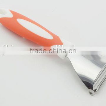 2015 hot selling fruit and vegetable tools Stainless Steel peeler with plastic handle