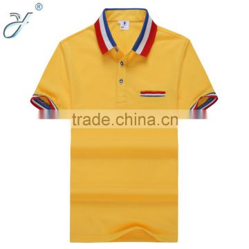 Custom Jacquard Thread Collar and Sleeves Polo Uniform