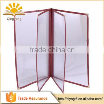 Hot Sale Top Quality Best Price Advertising Restaurant Menu Cover For Restaurant