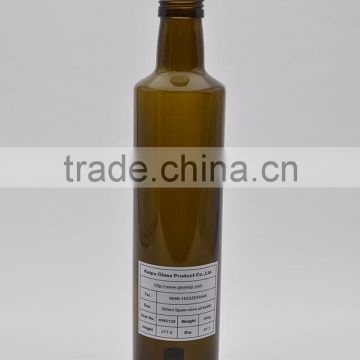 Round Empty 500ml Olive Oil Glass Bottle Wholesale Green Color