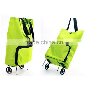 Folding Traveling Shopping Tote Bag with Wheels Handbag Purse Luggage Cart Trolley