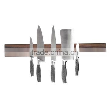 Promotional gift Convenient Home Decoration walnut magnetic knife bar