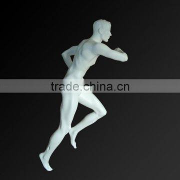 Matt white running sport male mannequin for sale