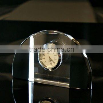 2016 Wholesale decorative crystal desk clock,crystal clock gift