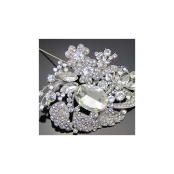 Crystal Rhinestone Glass Brooch Pins Wedding