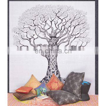 Twin Tree Of Life - Tie Dye staggering Indian Tapestry Throw Bedspread