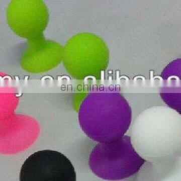 Various shape & color eco-friendly Custom Molded silicone rubber sucker printing cheap for phone