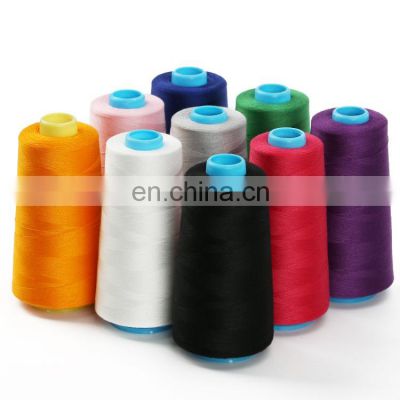 WT Factory Supply  40/2 6000yds Dyed Spun 100% Polyester Sewing Thread with Optical Color for Machine Sewing Supplies