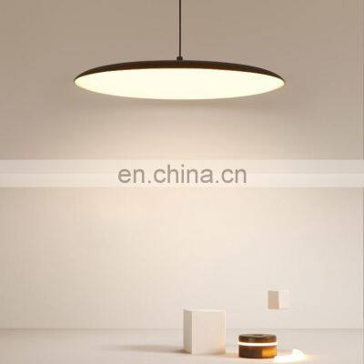 Modern LED Round Shape Metal Pendant Light Minimalist Style Hanging Light Chandeliers For Room