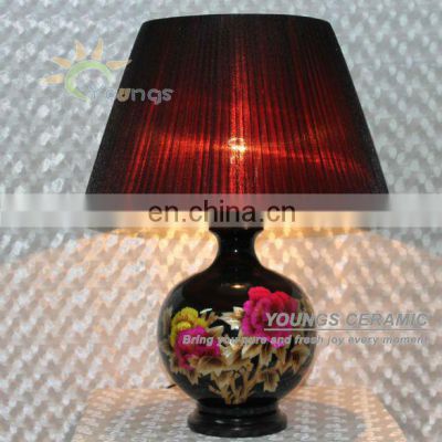 Chinese ceramic table lamp for hotel and bedroom made in jingdezhen