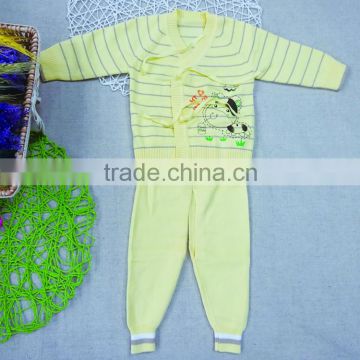 eco-friendly cotton thin knitted pattern new born baby kids knitwear for spring