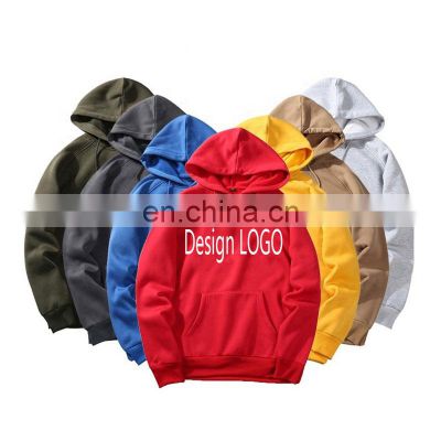 Wholesale custom men's spring and autumn brushed long-sleeved hooded sweater jacket plus size sports jogging pullover