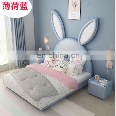 Factory Price Child Bed Cartoon Boy Girls Single Soft Bed