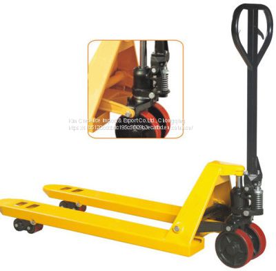 Hand pallet truck DF New 2.5 Ton/3 Ton/2000kg/2500kg/3000kg Steering Wheel with Hydraulic/Heavy Duty Hand Operated Pallet Lift/Manual Forklift Truck for Material Handling/Warehouse