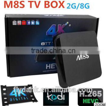 M8S Android TV Box 2G/8G Dual band 2.4G/5G wifi Android 4.4 Amlogic S812 Chip 4K XBMC Full HD Smart tv Media Player m8