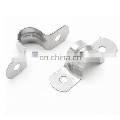 Hot sale hardware pipe fittings galvanized electrical conduit clamps stainless steel carious sizes omega clamps