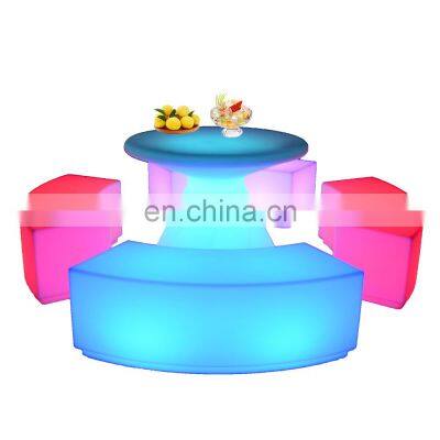 party light up table kitchen bar led chairs nightclub furniture plastic bar table beach sofa glow Bar Furniture Sets