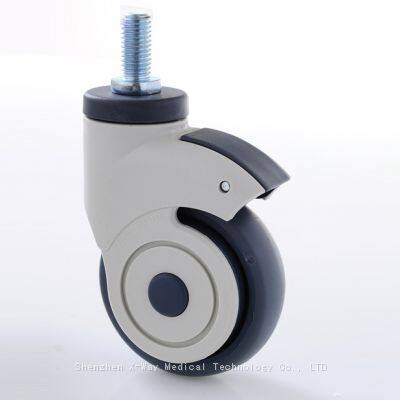 Gate caster wheel set, office chair caster wheels silent smooth and slippery wheels for industrial and medical hopital bed vehicle movable equipment
