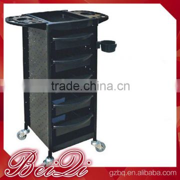 Beiqi Hot Sale Hair Salon Equipment Decorate Salon Trolley Carts with 5 Trays Drawers for Sale