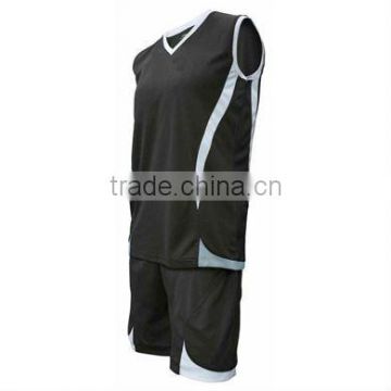 Men's 100% Polyester Plain Interlock Basketball Uniform