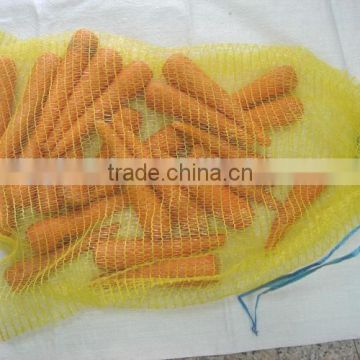 yellow 45x75cm 27g raschel mesh sack for carrot