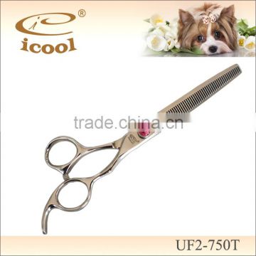 ICOOL UF2-750T high quality pink diamond pet hair thinning scissors