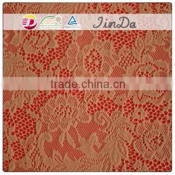 Durable popular brown lace fabric for women dressing
