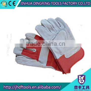 10.5 inches full palm cow split leather working gloves machine