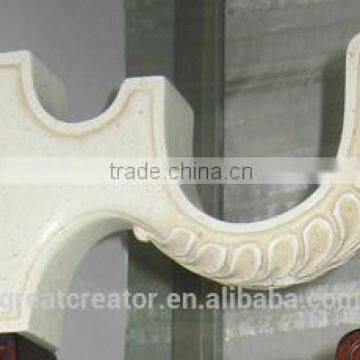 Distress White Decorative Drapery Hardware Drapery Accessories Brackets For Curtain Rods