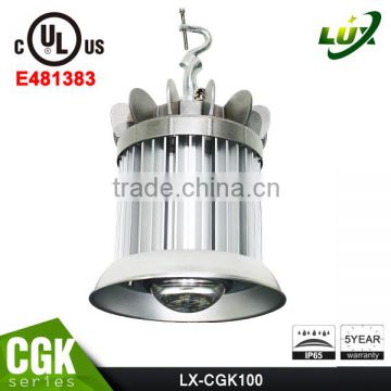 UL Approved #481383 Crown Series Copper Heatpipe Design Patent 5 Years Warranty 100W Low Bay LED Lighting
