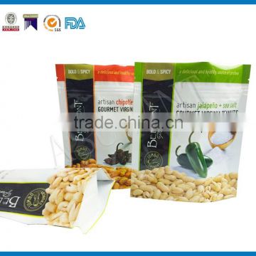 wholesale Aluminum foil zip-lock stand up pouch for peanut packaging with own logo printing                        
                                                                                Supplier's Choice