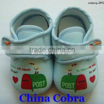CHINA COBRA lovely little blue lamb shoes cotton fabric baby shoes