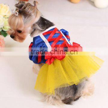 Cosplay snow white Pet Costume Dog Clothes