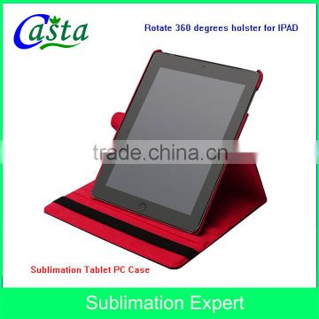 Universal 360 degree rotating screen Printing holster Protective sleeve Sublimation Tablet Case For IPAD