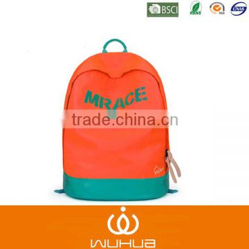 Hot sale orange cheap polyester backpack