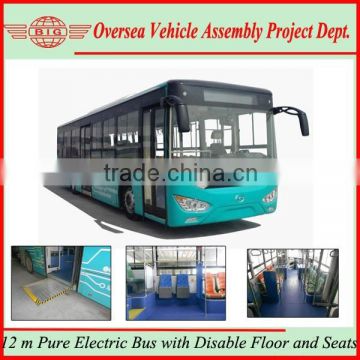 12 m Pure Electric Bus with Disable Floor and Seats