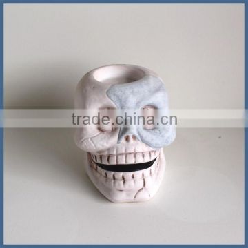 Halloween decoration creative ceramic skull candle holder