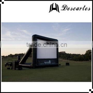 Air sealed outdoor advertising inflatable rear movie screen for Cinema