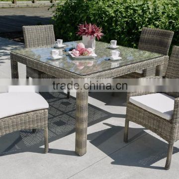 Synthetic Rattan Dining Set Aluminium Frame - Patio Furniture - Outdoor Dining Chair