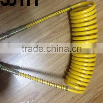 Trailer spring Air coils assembly Hose for Truck Nylon Coil Hose yellow