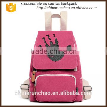 korean fashion travelling red hand bags cute fancy canvas backpack school shoulder laptop computer bags